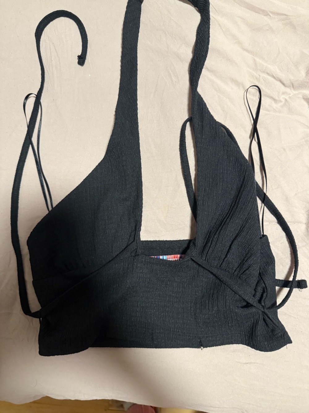 Urban Outfitters Black Textured Crop Top